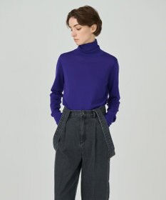 GRACE CONTINENTAL ハイネックニットトップ パープル