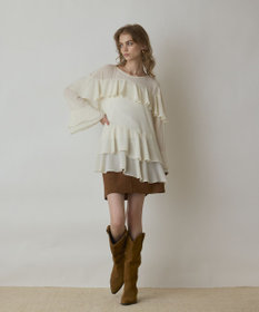 GRACE CONTINENTAL シフォンフリルブラウス キナリ