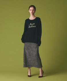 GRACE CONTINENTAL ビジューロゴニットトップ