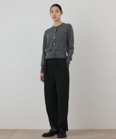GRACE CONTINENTAL バイカラーウールニットカーディガン