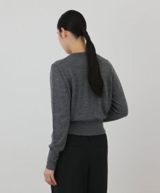 GRACE CONTINENTAL バイカラーウールニットカーディガン