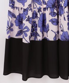 GRACE CONTINENTAL フラワープリントティアードワンピース