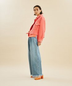 津*子様 【期間限定最終値下げ】 グレー ミンクショートジャケット フード付きダウンジャケット ショートジャケット 紺色ダウン