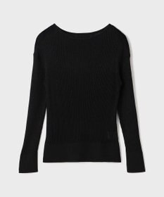 GRACE CONTINENTAL ラメリブクルーニットトップ