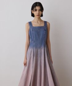 GRACE CONTINENTAL デニム切替サーキュラーワンピース