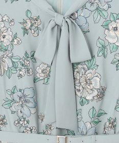 GRACE CONTINENTAL フラワー刺繍ボウタイワンピース
