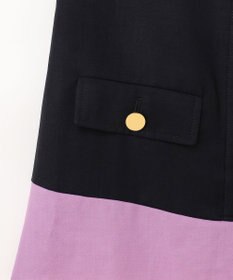 GRACE CONTINENTAL リネンタッチ配色ワンピース