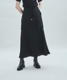 GRACE CONTINENTAL サテンミリタリーロングスカート