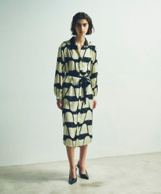 グレースコンチネンタル　ボリュームフレアシャツワンピース　ダイアグラム 美品 グレースコンチネンタル ボリュームフレアシャツワンピース