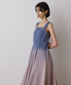 GRACE CONTINENTAL デニム切替サーキュラーワンピース