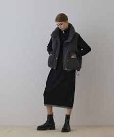 GRACE CONTINENTAL スタンドニットダウンベスト