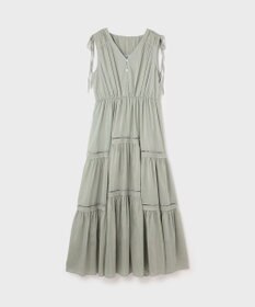 GRACE CONTINENTAL コットンシルクティアードワンピース