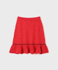 GRACE CONTINENTAL ツイードフレアニットスカート