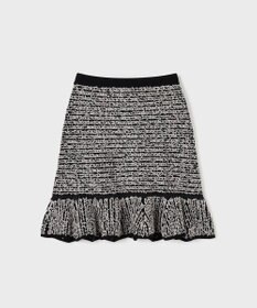 GRACE CONTINENTAL ツイードフレアニットスカート