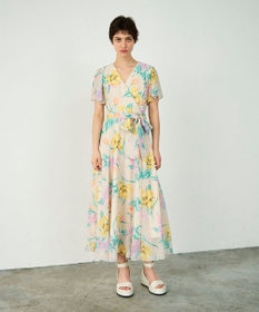 GRACE CONTINENTAL ミモザプリントワンピース