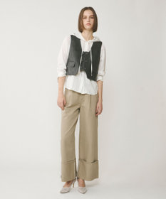 GRACE CONTINENTAL レザーショートジレジャケット