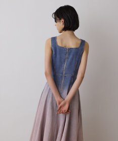 GRACE CONTINENTAL デニム切替サーキュラーワンピース