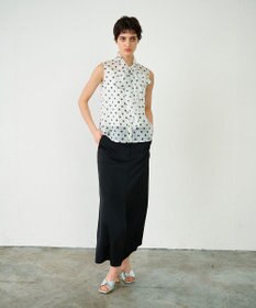 GRACE CONTINENTAL シアードットプリントブラウス