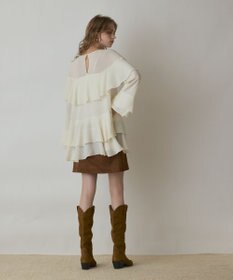 GRACE CONTINENTAL シフォンフリルブラウス