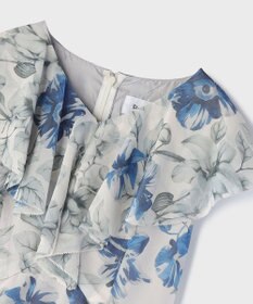 GRACE CONTINENTAL フラワープリントフリルワンピース