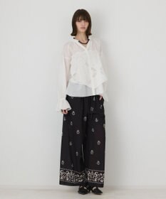 GRACE CONTINENTAL カットワークキャミ付カフタンブラウス