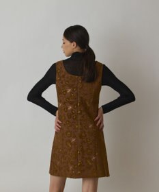 GRACE CONTINENTAL サラサジャガードミニワンピース