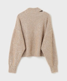 GRACE CONTINENTAL ラメフェザーニットトップ