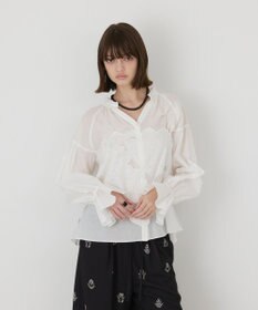 GRACE CONTINENTAL カットワークキャミ付カフタンブラウス