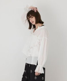 GRACE CONTINENTAL カットワークキャミ付カフタンブラウス