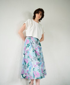 GRACE CONTINENTAL フルーツ刺繍フレアスカート