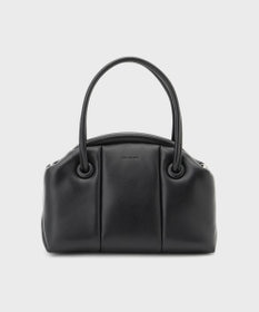 アドカラムPUFF THERR BOSTONブラックハンドバッグ　美品 ADD CULUMN PUFF BOSTON / GRACE CONTINENTAL | GRACE