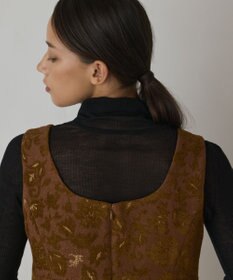 GRACE CONTINENTAL サラサジャガードミニワンピース