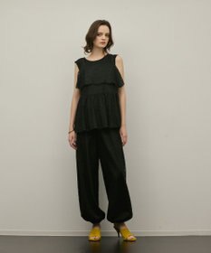 GRACE CONTINENTAL レイヤードレーストップ ブラック