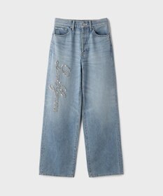 GRACE CONTINENTAL 【イベント店舗・ONLINE STORE先行アイテム】レタードビジューデニム