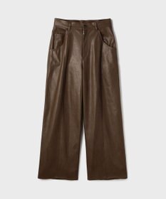 GRACE CONTINENTAL カーブフェイクレザーパンツ