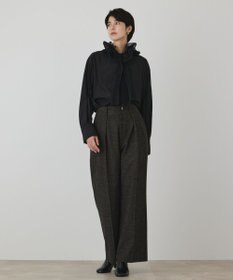 GRACE CONTINENTAL ウールタックワイドパンツ