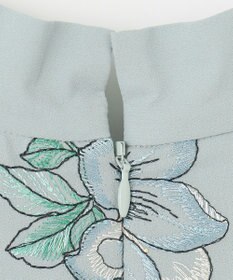 GRACE CONTINENTAL フラワー刺繍ボウタイワンピース