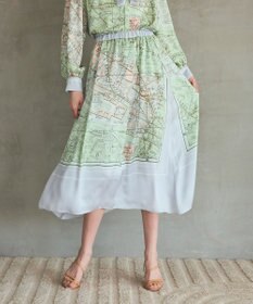 GRACE CONTINENTAL パリスカーフプリントスカート
