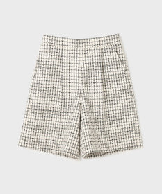 GRACE CONTINENTAL チェックツイードハーフパンツ