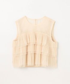 GRACE CONTINENTAL チュールフリルノースリーブ