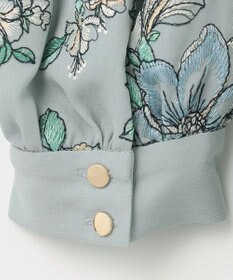 GRACE CONTINENTAL フラワー刺繍ボウタイワンピース