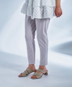 23AW✨ ダイアグラム サテンフレアドレスパンツ マキシ グレー 現行品 近年 23AW✨ ダイアグラム サテンフレアドレスパンツ マキシ グレー