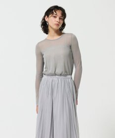 GRACE CONTINENTAL シアークルーニットトップ