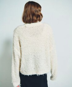 GRACE CONTINENTAL ツイーディーリボンヤーンカーディガン