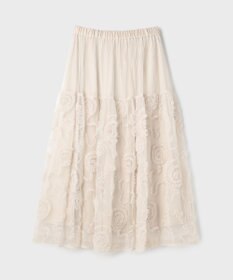 GRACE CONTINENTAL 刺繍チュールスカート