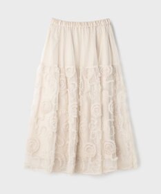 GRACE CONTINENTAL 刺繍チュールスカート