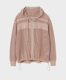 GRACE CONTINENTAL ボーダーメッシュフーディ