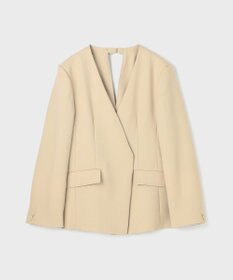 【美品】Diagramグレースコンチネンタル　ノカラージャケット／ベージュM バックシャンノーカラージャケット / GRACE CONTINENTAL | GRACE