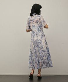 GRACE CONTINENTAL フラワープリントシャツフレアワンピース