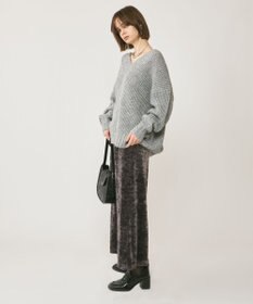 GRACE CONTINENTAL クラッシュベロアロングスカート